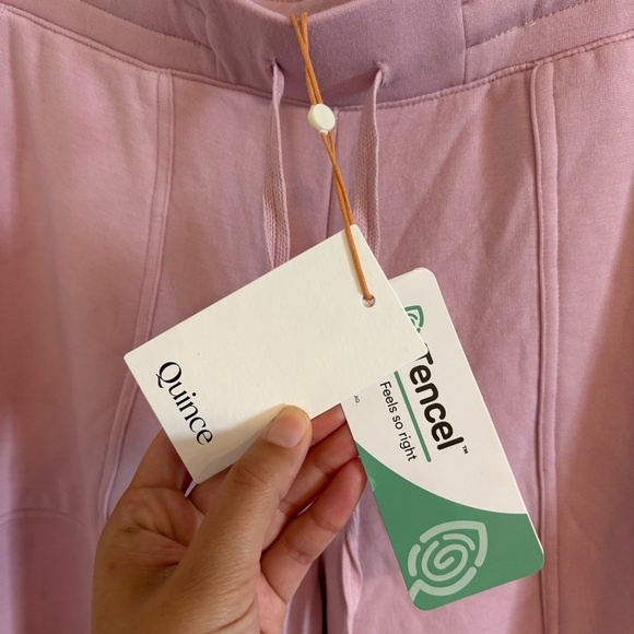 NWT Quince SuperSoft Fleece Cropped Wide Leg Pants - Picture 3 of 5